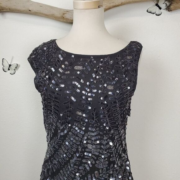 Alice + olivia black and silver ombre sequin dress - Picture 6 of 8